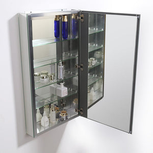 Fresca 20" Wide x 36" Tall Bathroom Medicine Cabinet w/ Mirrors FMC8059