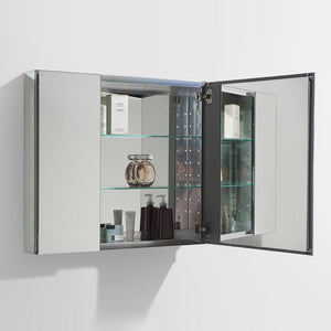Fresca 30" Wide x 26" Tall Bathroom Medicine Cabinet w/ Mirrors FMC8090