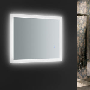 Fresca Angelo 24" Wide x 30" Tall Bathroom Mirror w/ Halo Style LED Lighting and Defogger FMR012430