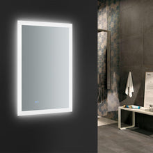 Load image into Gallery viewer, Fresca Angelo 24&quot; Wide x 36&quot; Tall Bathroom Mirror w/ Halo Style LED Lighting and Defogger FMR012436