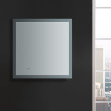 Load image into Gallery viewer, Fresca Angelo 30&quot; Wide x 30&quot; Tall Bathroom Mirror w/ Halo Style LED Lighting and Defogger FMR013030