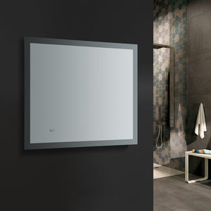 Fresca Angelo 36" Wide x 30" Tall Bathroom Mirror w/ Halo Style LED Lighting and Defogger FMR013630
