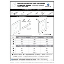 Load image into Gallery viewer, Fresca Angelo 24&quot; Wide x 30&quot; Tall Bathroom Mirror w/ Halo Style LED Lighting and Defogger FMR012430