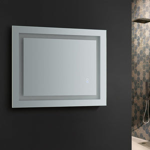 Fresca Santo 24" Wide x 30" Tall Bathroom Mirror w/ LED Lighting and Defogger FMR022430