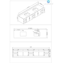 Load image into Gallery viewer, Lexora LG192284DB00000 Geneva 84&quot; Dark Grey Vanity Cabinet Only