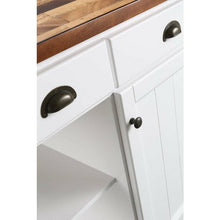 Load image into Gallery viewer, Design Element KD-03-52-W-WD Monterey 52 In. Kitchen Island With Espresso Wood Countertop in White