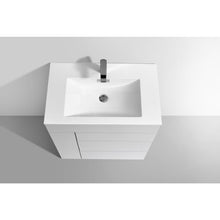 Load image into Gallery viewer, Kubebath KFM30-GW Milano 30&quot; High Glossy Modern Bathroom Vanity