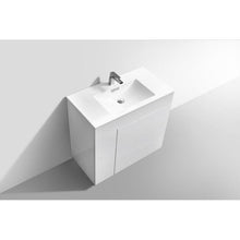 Load image into Gallery viewer, Kubebath KFM36-GW Milano 36&quot; High Glossy White  Modern Bathroom Vanity