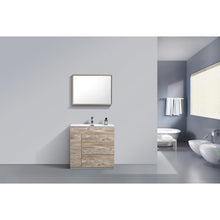 Load image into Gallery viewer, Kubebath KFM36-NW Milano 36&quot; Nature Wood Modern Bathroom Vanity
