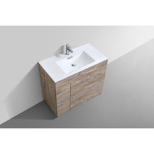 Load image into Gallery viewer, Kubebath KFM36-NW Milano 36&quot; Nature Wood Modern Bathroom Vanity