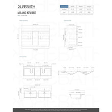 Load image into Gallery viewer, Kubebath KFM48D-GW Milano 48&quot; Double Sink High Glossy White  Modern Bathroom Vanity