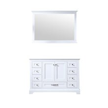 Load image into Gallery viewer, Lexora LD342248SA00M46 Dukes 48&quot; White Single Vanity, no Top and 46&quot; Mirror