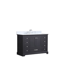 Load image into Gallery viewer, Lexora LD342248SGDS000 Dukes 48&quot; Espresso Single Vanity, White Carrara Marble Top, White Square Sink and no Mirror