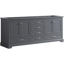 Load image into Gallery viewer, Lexora LD342280DB00000 Dukes 80&quot; Dark Grey Vanity Cabinet Only