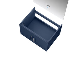Load image into Gallery viewer, Lexora LG192230DE00LM30 Geneva 30&quot; Navy Blue Single Vanity, no Top and 30&quot; LED Mirror
