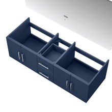 Load image into Gallery viewer, Lexora LG192260DE00LM60 Geneva 60&quot; Navy Blue Double Vanity, no Top and 60&quot; LED Mirror