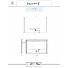 Load image into Gallery viewer, Lexora LL4832LEDM Lugano 48&quot; Wide x 32&quot; Tall LED Mirror w/ Defogger