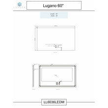 Load image into Gallery viewer, Lexora LL6036LEDM Lugano 60&quot; Wide x 36&quot; Tall LED Mirror w/ Defogger