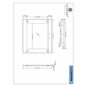 Lexora LLC30SKSOSM28 Lancy 30" Rustic Acacia Bathroom Vanity, White Quartz Top, White Square Sink, and 28" Frameless Mirror