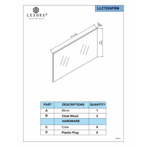 Lexora LLC80DKSOSM70FGM Lancy 80" Rustic Acacia Double Bathroom Vanity, White Quartz Top, White Square Sinks, Balzani Gun Metal Faucet Set, and 70" Frameless Mirror