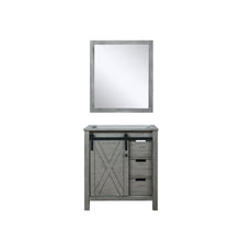 Load image into Gallery viewer, Lexora LM342230SH00M28 Marsyas 30&quot; Ash Grey Single Vanity, no Top and 28&quot; Mirror