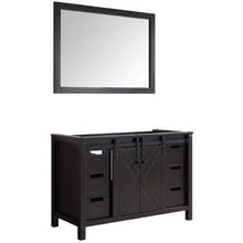 Load image into Gallery viewer, Lexora LM342248SC00M44 Marsyas 48&quot; Brown Single Vanity, no Top and 44&quot; Mirror