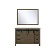 Load image into Gallery viewer, Lexora LM342248SK00M44 Marsyas 48&quot; Rustic Brown Single Vanity, no Top and 44&quot; Mirror