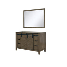 Load image into Gallery viewer, Lexora LM342248SK00M44 Marsyas 48&quot; Rustic Brown Single Vanity, no Top and 44&quot; Mirror