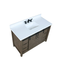 Load image into Gallery viewer, Lexora LM342248SKCS000 Marsyas 48&quot; Rustic Brown Single Vanity, White Quartz Top, White Square Sink and no Mirror