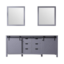 Load image into Gallery viewer, Lexora LM342280DB00M30 Marsyas 80&quot; Dark Grey Double Vanity, no Top and 30&quot; Mirrors