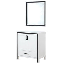 Load image into Gallery viewer, Lexora LZV352230SA00M28 Ziva 30&quot; White Single Vanity, no Top and 28&quot; Mirror
