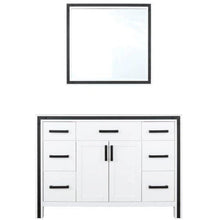 Load image into Gallery viewer, Lexora LZV352248SA00M34 Ziva 48&quot; White Single Vanity, no Top and 34&quot; Mirror