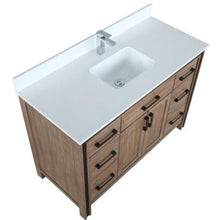 Load image into Gallery viewer, Lexora LZV352248SNJS000 Ziva 48&quot; Rustic Barnwood Single Vanity, Cultured Marble Top, White Square Sink and no Mirror