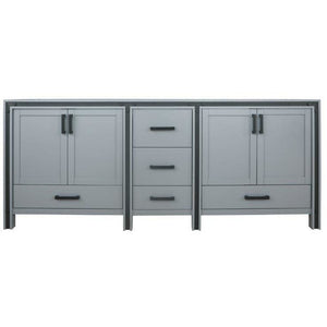 Lexora LZV352284SB00000 Ziva 84" Dark Grey Vanity Cabinet Only