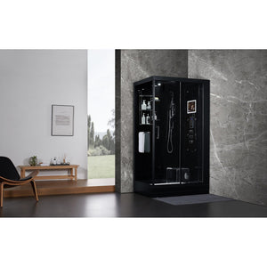 Maya Bath 205 Lucca-Black-Right Steam Shower