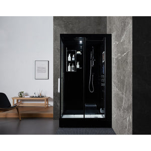 Maya Bath 205 Lucca-Black-Right Steam Shower