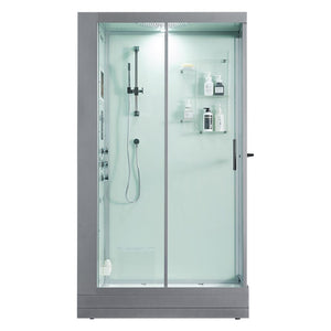 Maya Bath 206 Lucca-White-Left Steam Shower