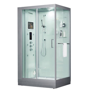 Maya Bath 206 Lucca-White-Left Steam Shower