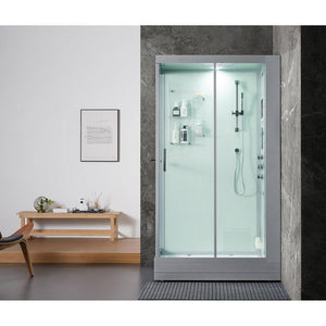 Maya Bath 204 Lucca-White-Right Steam Shower