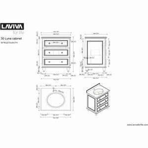 LAVIVA 313DVN-30W Luna - 30 - White Cabinet