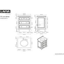 Load image into Gallery viewer, LAVIVA 313DVN-30G-WS Luna - 30 - Maple Grey Cabinet + White Stripes Counter