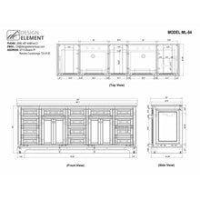 Load image into Gallery viewer, Design Element Milano 84&quot; Double Sink Vanity in Blue ML-84-BLU