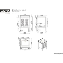 Load image into Gallery viewer, LAVIVA 313MKSH-24W-BW Mediterraneo - 24 - White Cabinet + Black Wood Counter