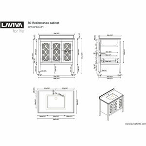 LAVIVA 313MKSH-36G Mediterraneo - 36 - Grey Cabinet