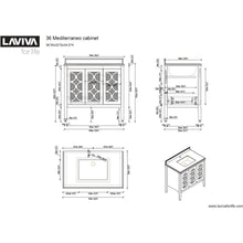 Load image into Gallery viewer, LAVIVA 313MKSH-36G-WS Mediterraneo - 36 - Grey Cabinet + White Stripes Counter