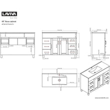 Load image into Gallery viewer, LAVIVA 31321529-48B-CB Nova 48 - Brown Cabinet + Ceramic Basin Counter