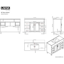 Load image into Gallery viewer, LAVIVA 31321529-48W-CB Nova 48 - White Cabinet + Ceramic Basin Counter