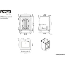 Load image into Gallery viewer, LAVIVA 313613-24G-BW Odyssey - 24 - Maple Grey Cabinet + Black Wood Counter