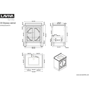 LAVIVA 313613-30G-WC Odyssey - 30 - Maple Grey Cabinet + White Carrera Counter
