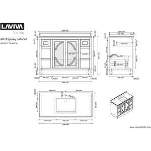 LAVIVA 313613-48W Odyssey - 48 - White Cabinet